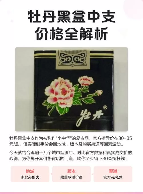 牡丹香烟市场价格