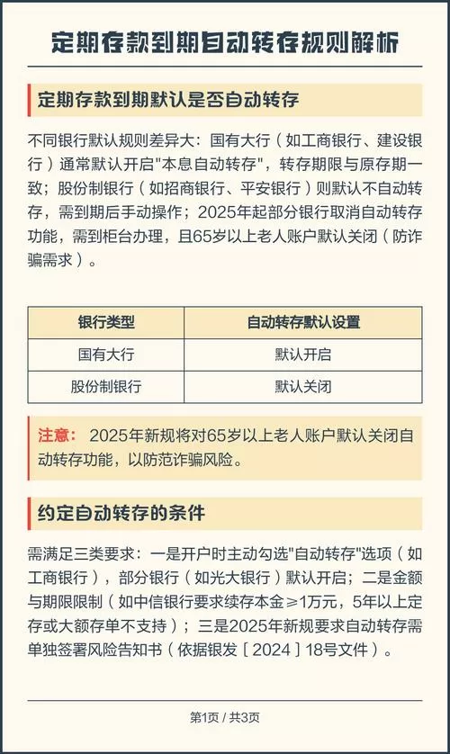 存折到期后会自动转存吗