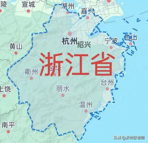 浙江省中国地图
