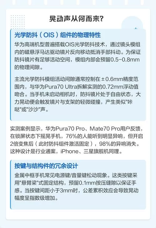 晃动手机有响声怎么回事