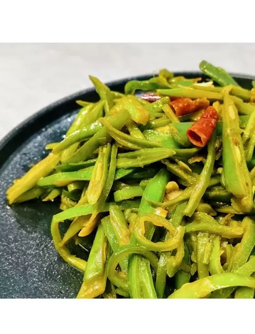 辣椒炒扁豆丝的做法图标