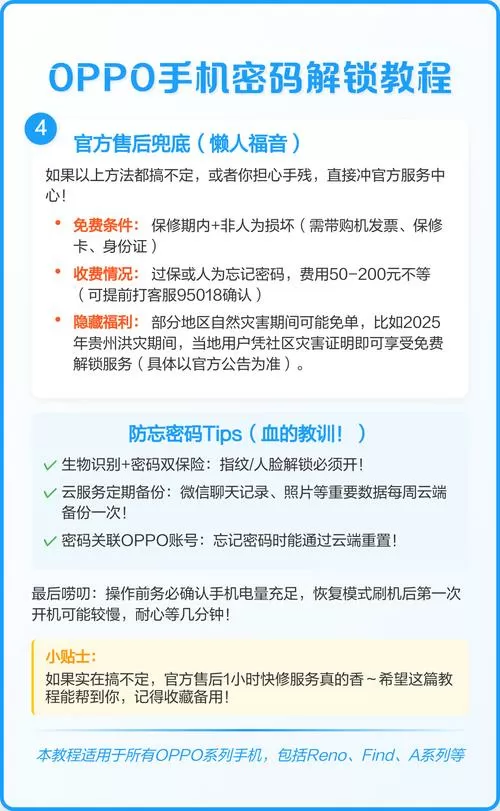 手机密码忘记了怎么办才能解开OPPO