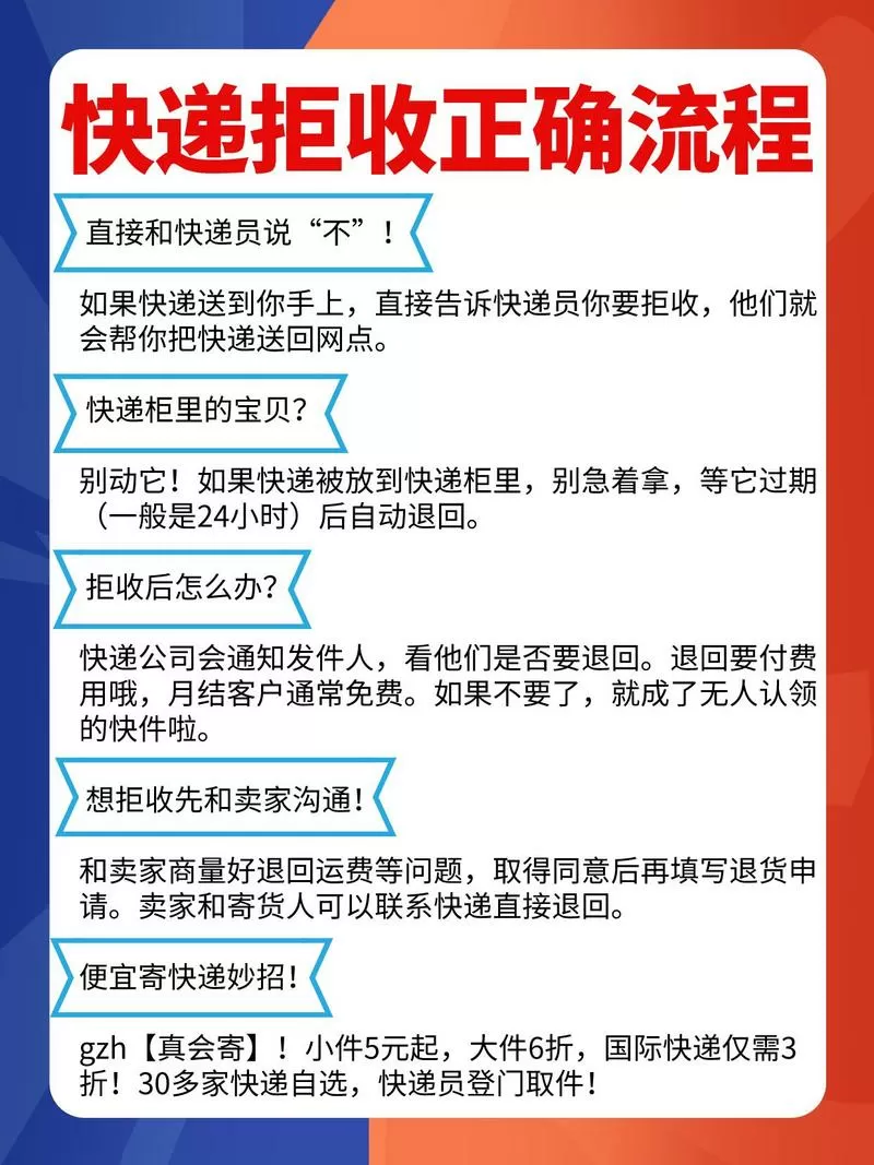 快递怎么拒收退款流程