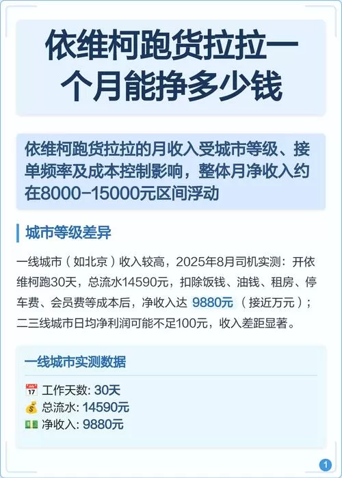 依维柯跑货拉拉一个月能挣多少钱