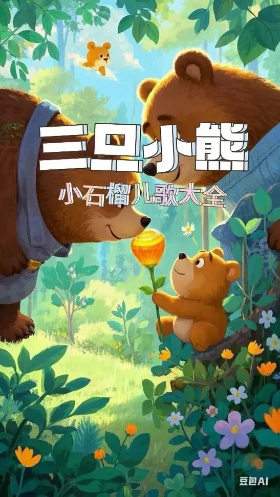 有三只小熊住在一起歌词
