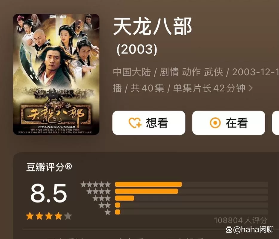 《天龙八部》豆瓣评分