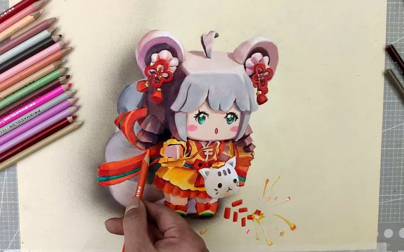 迷你世界喜团团,简笔画