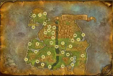 魔兽世界永歌森林地图