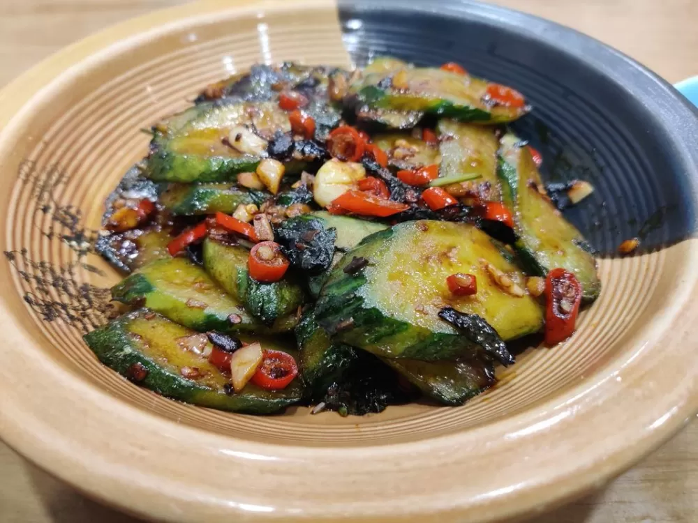 紫苏煎黄瓜的做法