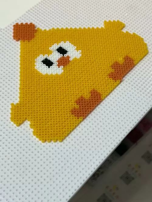 小猪佩奇中的小鸡游戏图纸拼豆图纸