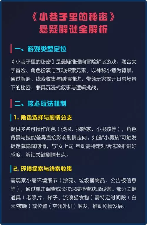 《小巷子里的秘密》攻略图标