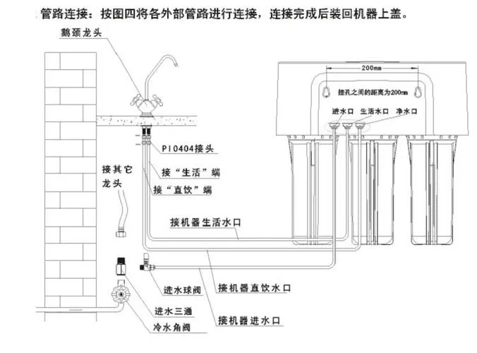 沁园两个出水口图解