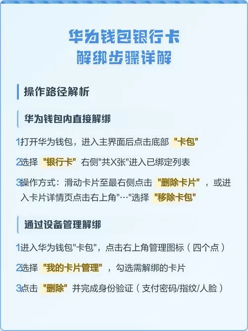 华为钱包解绑不了银行卡截图