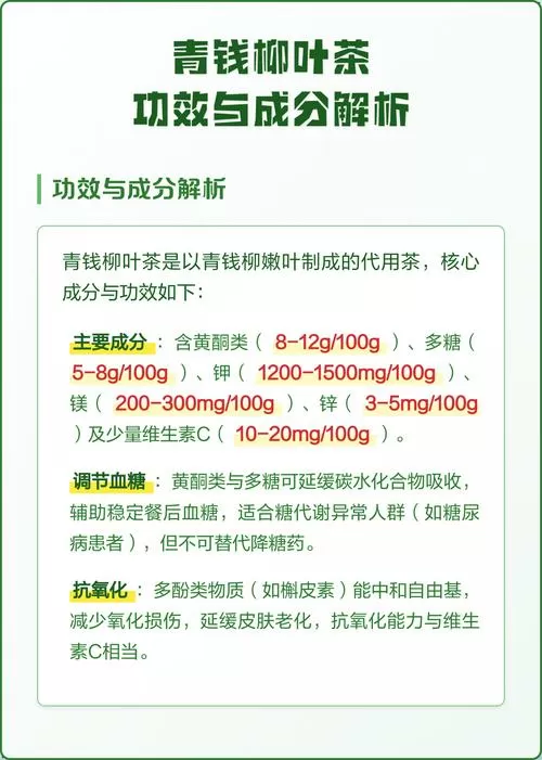 青钱柳叶茶的功效和作用